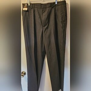 Axcess‎ Claiborne Dress Pants Gray Pinstripe Flat Front 36x32 NWT